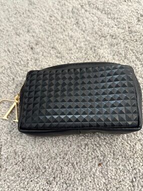 VALENTINO Beauty Black Studded Pouch Coin Purse, Gold Hardware